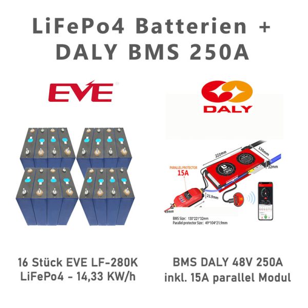 E-Jack-EVE-LF280K 16-stück BMS parallel